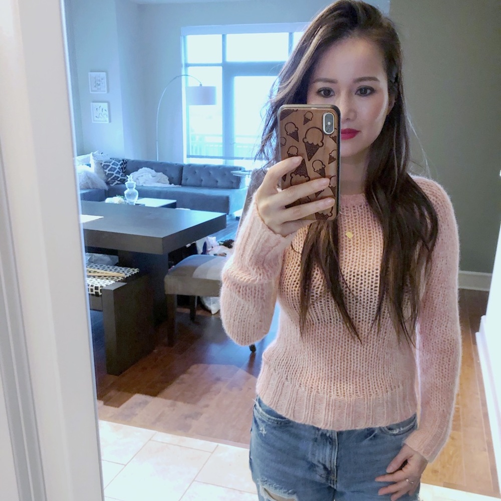 American Eagle Outfitters Marled crewneck sweater